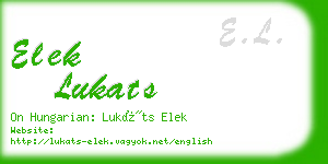 elek lukats business card